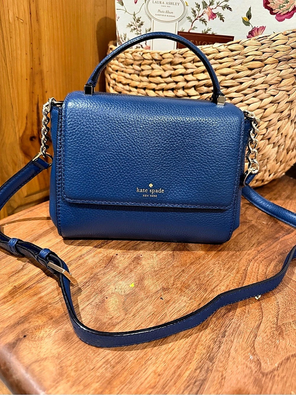 Kate Spade Blue Floral Crossbody Bag NWT